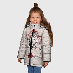 Куртка зимняя для девочки RHCP: Red Tree, цвет: 3D-красный — фото 2