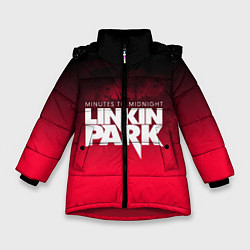 Куртка зимняя для девочки Linkin Park: Minutes to midnight, цвет: 3D-красный