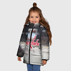 Куртка зимняя для девочки Washington Capitals, цвет: 3D-красный — фото 2