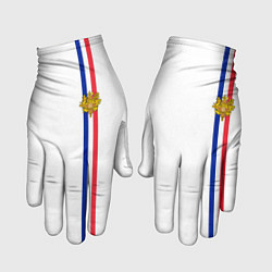Перчатки Франция: лента с гербом, цвет: 3D-принт