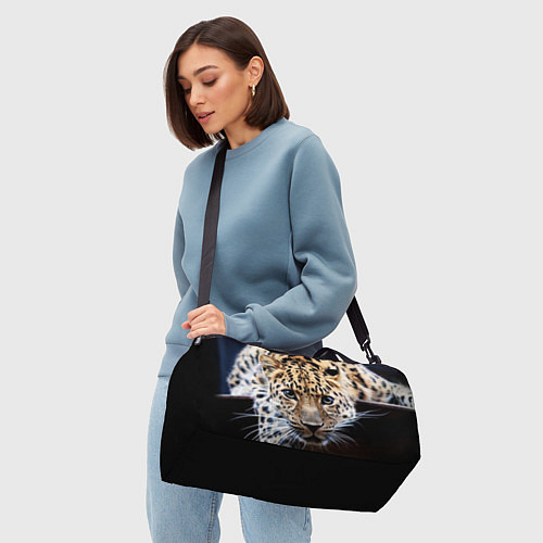 Спортивная сумка Дикая кошка / 3D-принт – фото 4