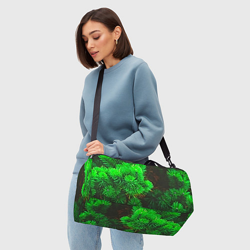 Спортивная сумка Зелёная ель / 3D-принт – фото 4
