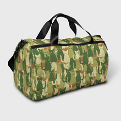 Спортивная сумка Камуфляж- зелёные кошки
