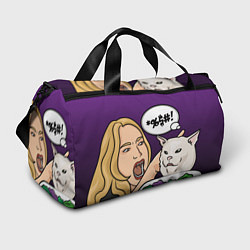 Спортивная сумка Woman yelling at a cat