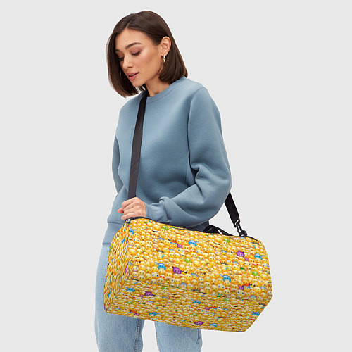 Спортивная сумка Смайлики Emoji / 3D-принт – фото 4