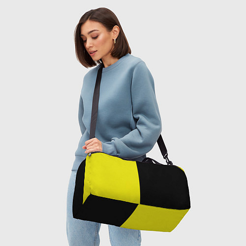 Спортивная сумка BLACK YELLOW / 3D-принт – фото 4