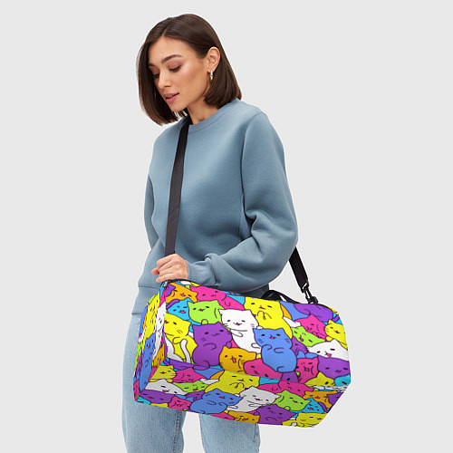 Спортивная сумка МИЛЫЕ КОТЯТКИ / 3D-принт – фото 4