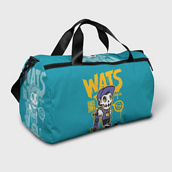 Спортивная сумка Граффити Wats череп в кепке