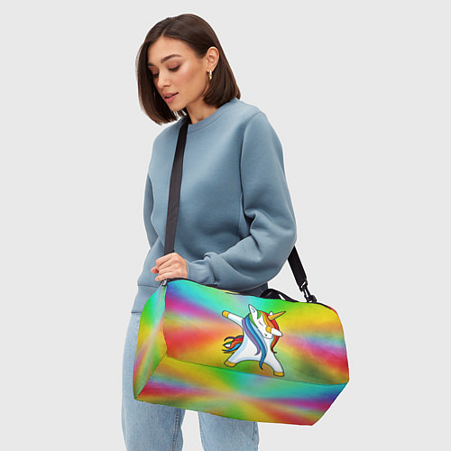 Спортивная сумка Крутой единорог / 3D-принт – фото 4
