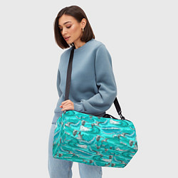 Сумки спортивные Чайки в море, цвет: 3D-принт — фото 2