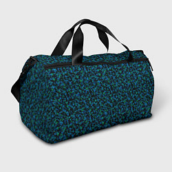 Спортивная сумка Абстрактный зелено-синий узор