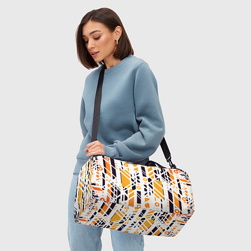 Спортивная сумка Абстракция маршрут / 3D-принт – фото 4