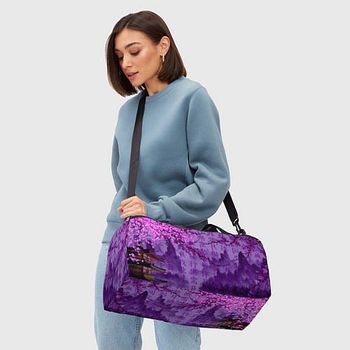 Спортивная сумка Фиолетовый китай / 3D-принт – фото 4