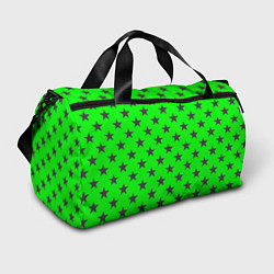 Спортивная сумка Звездный фон зеленый