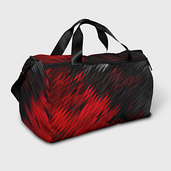 Спортивная сумка ЧЁРНО КРАСНЫЕ КРАСКИ RED BLACK STRIPES