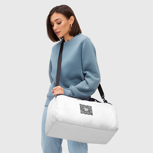 Спортивная сумка Я QR-кот, гуляю где вздумается! / 3D-принт – фото 4