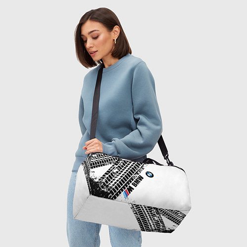 Спортивная сумка BMW следы шин / 3D-принт – фото 4