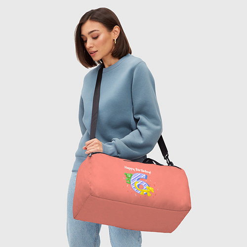 Спортивная сумка Шестой день рождения / 3D-принт – фото 4