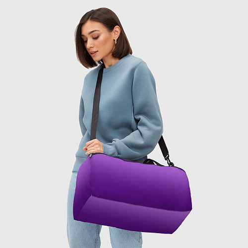 Спортивная сумка Красивый фиолетовый градиент / 3D-принт – фото 4