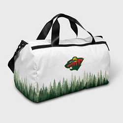 Сумки спортивные Minnesota Wild, Миннесота Уайлд Лес, цвет: 3D-принт