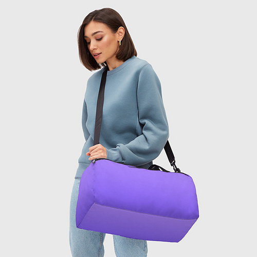 Спортивная сумка Красивый фиолетовый светлый градиент / 3D-принт – фото 4
