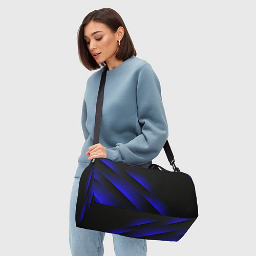 Спортивная сумка Blue Fade 3D Синий градиент / 3D-принт – фото 4