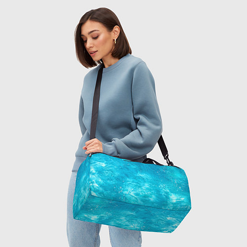 Спортивная сумка Голубой океан Голубая вода / 3D-принт – фото 4