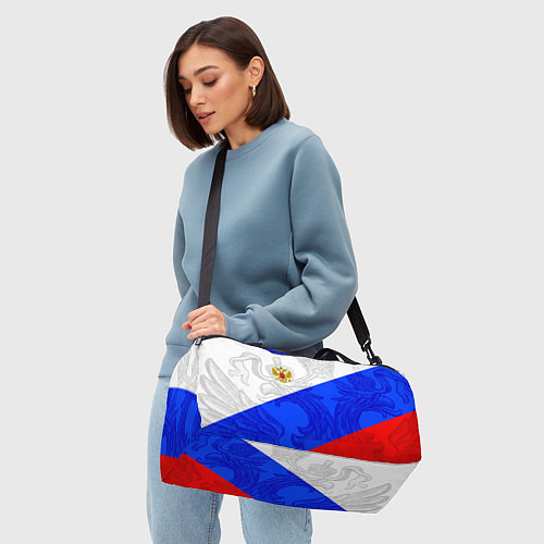 Спортивная сумка Российский герб: триколор / 3D-принт – фото 4