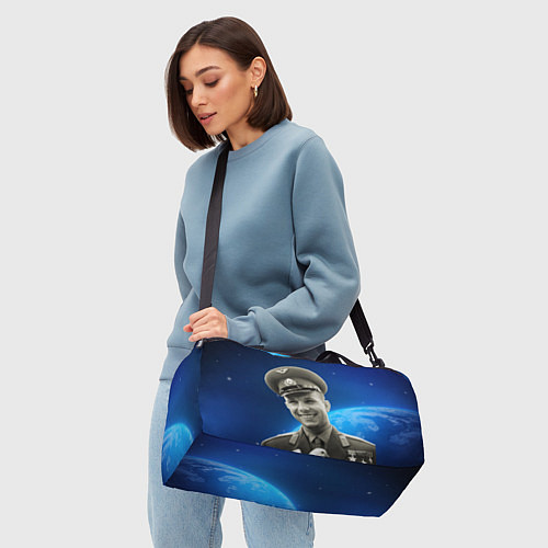 Спортивная сумка Юрий Гагарин с голубем 3D / 3D-принт – фото 4