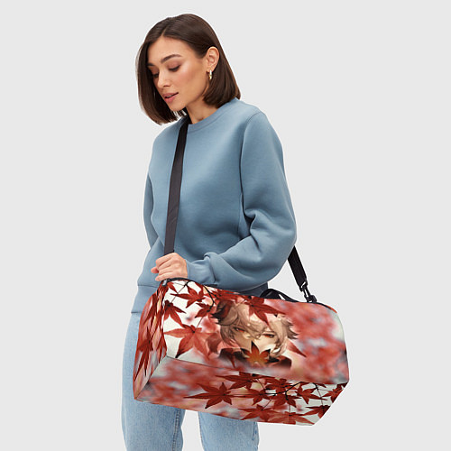 Спортивная сумка Кадзуха и кленовые листья / 3D-принт – фото 4