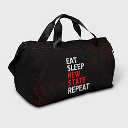 Спортивная сумка Eat Sleep New State Repeat - Потертости