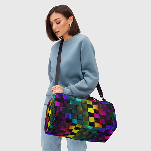 Спортивная сумка Colored Geometric 3D pattern / 3D-принт – фото 4