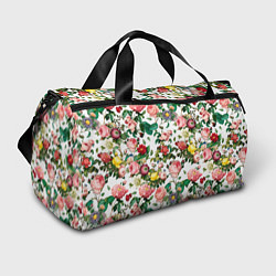 Спортивная сумка Узор из летних роз Summer Roses Pattern