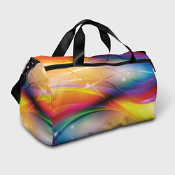 Спортивная сумка Абстрактные линии разных цветов