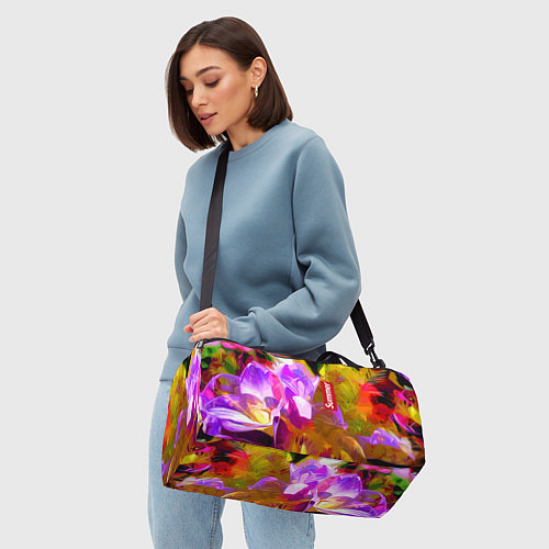 Спортивная сумка Красочный цветочный узор Лето Colorful Floral Patt / 3D-принт – фото 4