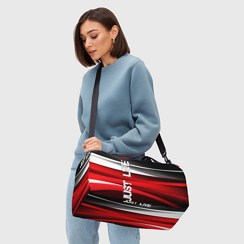 Спортивная сумка Just live / 3D-принт – фото 4