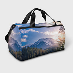 Спортивная сумка Горы Лес Солнце