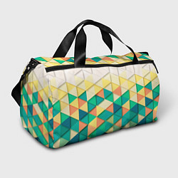 Спортивная сумка Цветные объемные треугольники