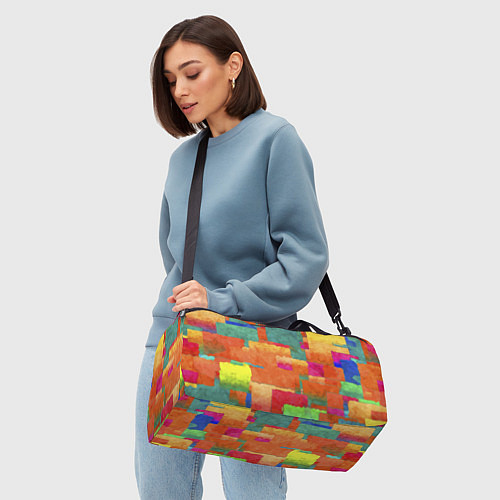 Спортивная сумка Красочная абстрактная композиция Мазки краски / 3D-принт – фото 4