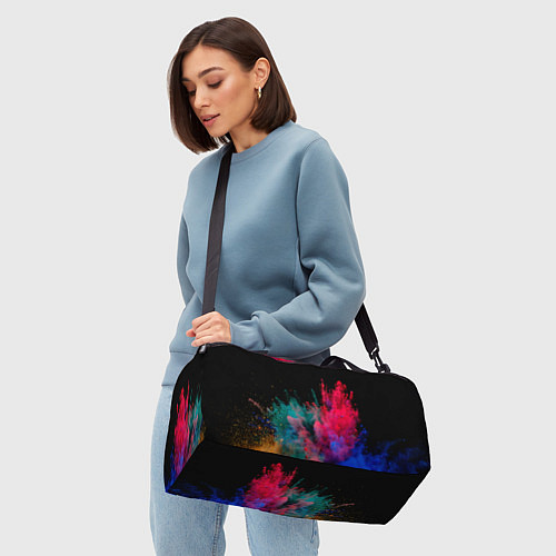 Спортивная сумка Брызги сухих красок / 3D-принт – фото 4