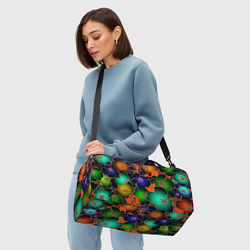 Спортивная сумка Vanguard floral pattern Summer night Fashion trend / 3D-принт – фото 4