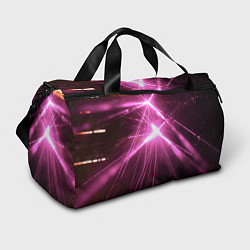 Спортивная сумка Неоновые лазеры во тьме - Розовый