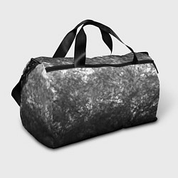 Спортивная сумка Текстура камня черно-белый узор
