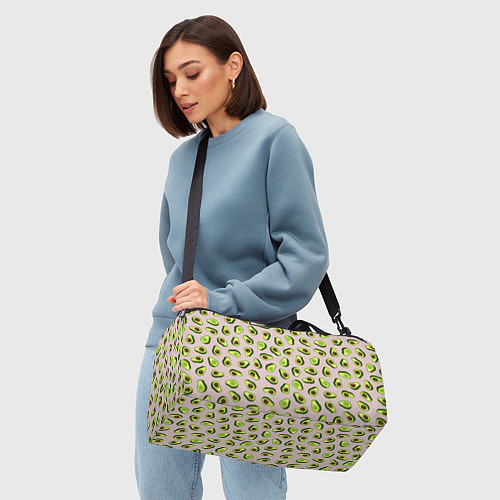 Спортивная сумка Авокадо, текстильный паттерн / 3D-принт – фото 4
