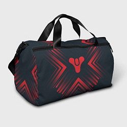 Спортивная сумка Красный Символ Destiny на темном фоне со стрелками