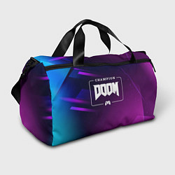 Спортивная сумка Doom Gaming Champion: рамка с лого и джойстиком на
