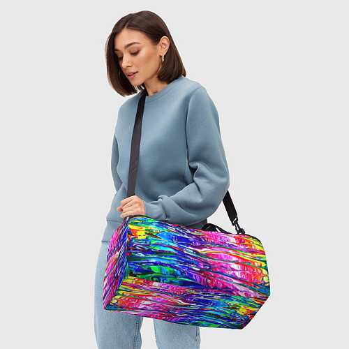 Спортивная сумка Красочный авангардный паттерн Fashion trend / 3D-принт – фото 4