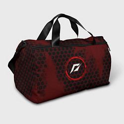 Спортивная сумка Символ Need for Speed и краска вокруг на темном фо