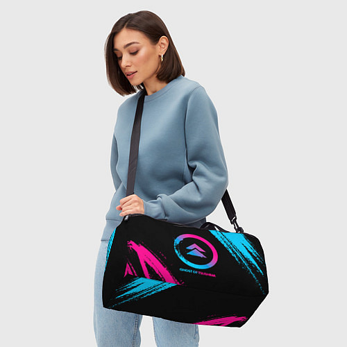 Спортивная сумка Ghost of Tsushima Neon Gradient / 3D-принт – фото 4