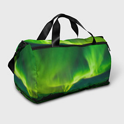 Спортивная сумка Абстрактное полярное сияние - Зелёный